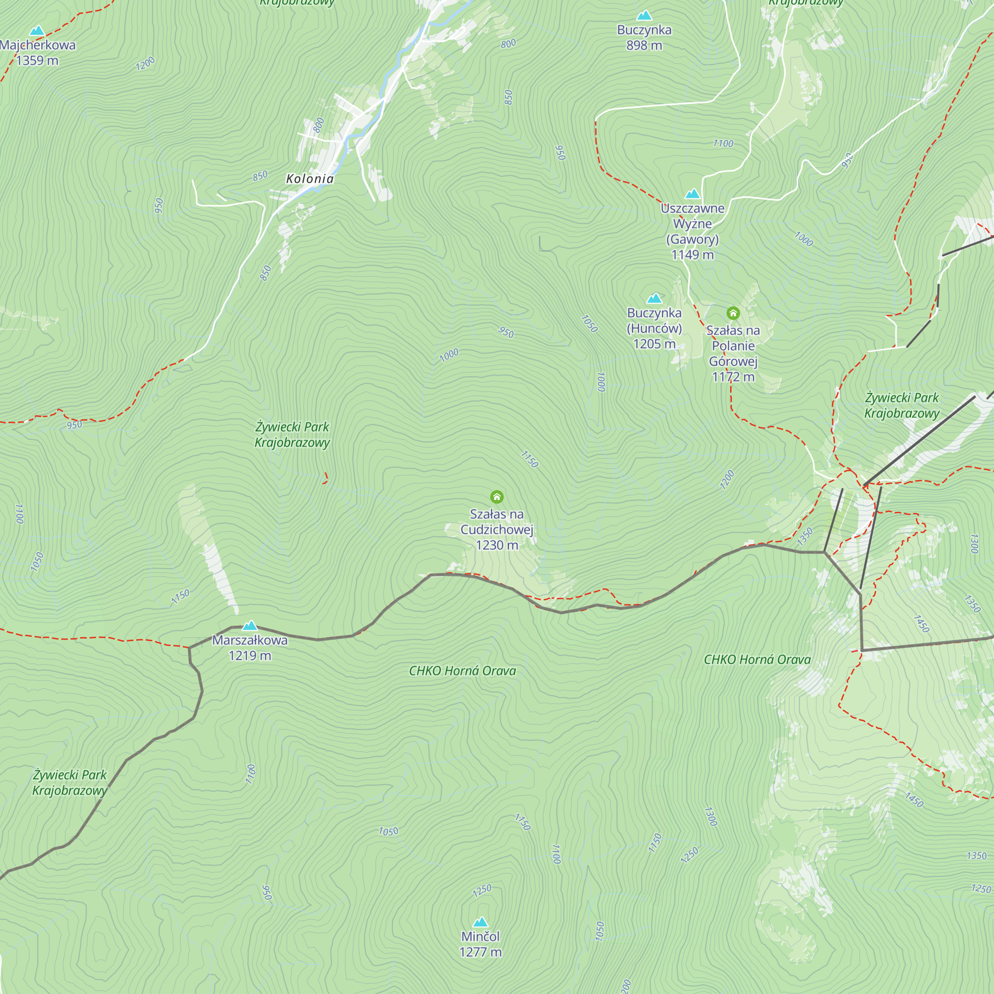 Szałas na Cudzichowej map