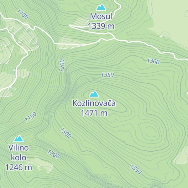Map of Kozlinovača