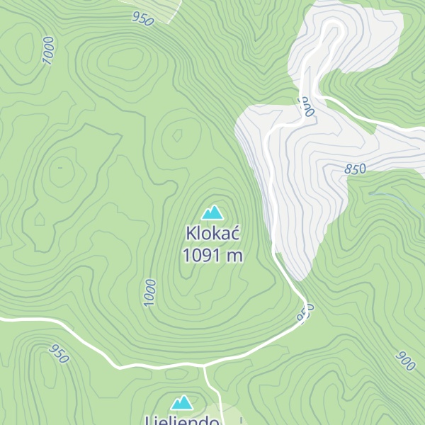 Map of Klokać