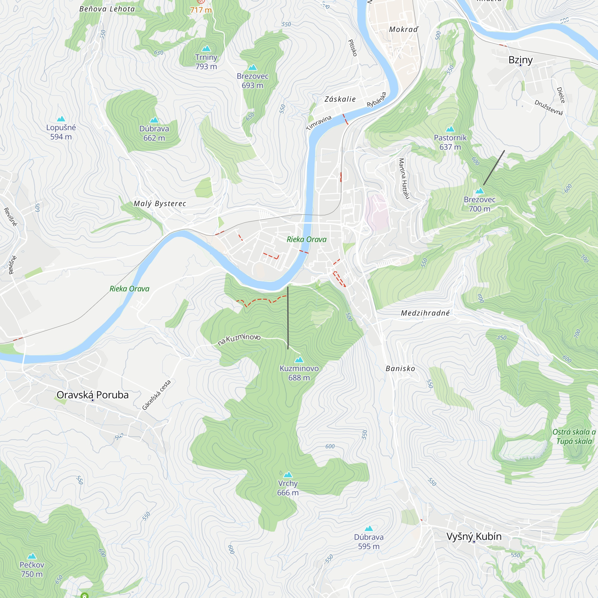 Chata Kuzmínovo map