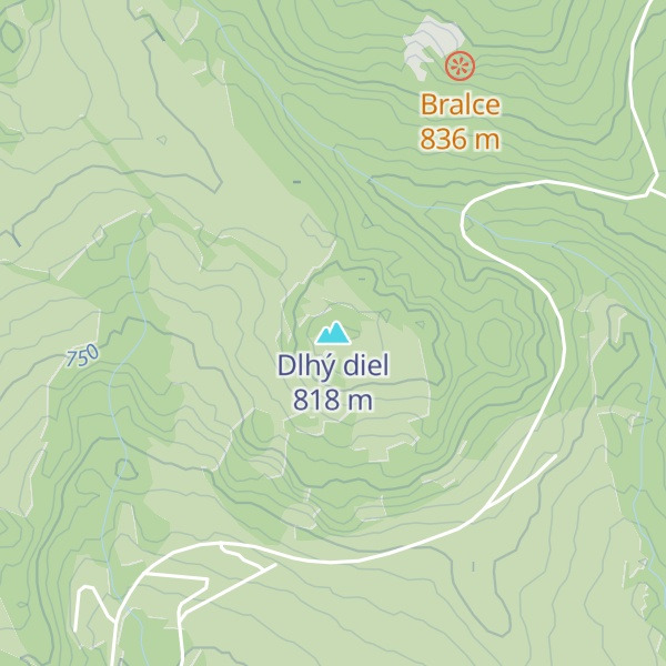 Map of Dlhý diel