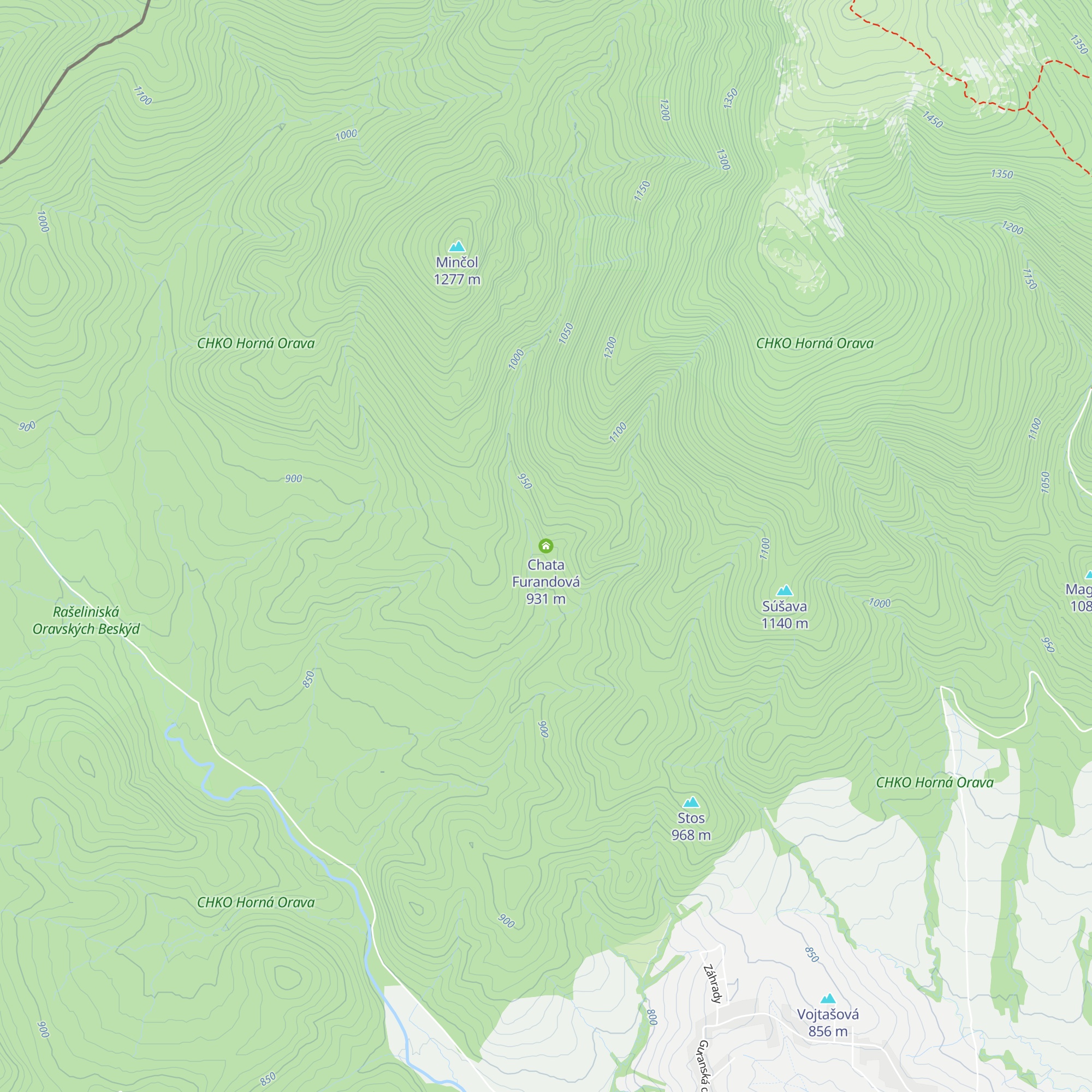 Chata Furandová map