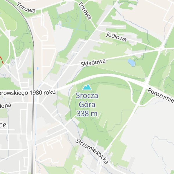 Map of Srocza Góra