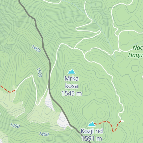 Map of Mrka kosa