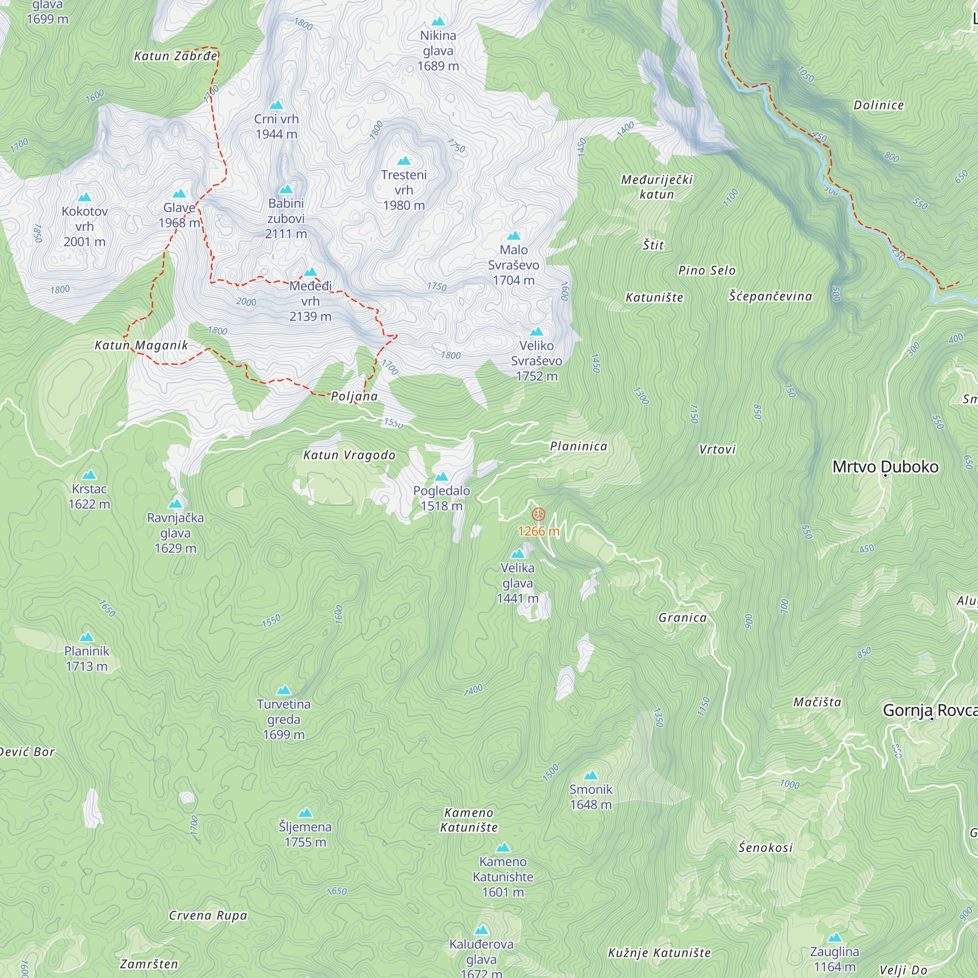 Planinarski Dom Maganik map