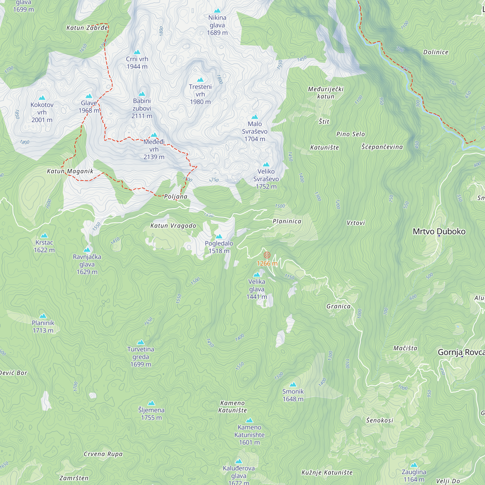 Planinarski Dom Maganik map