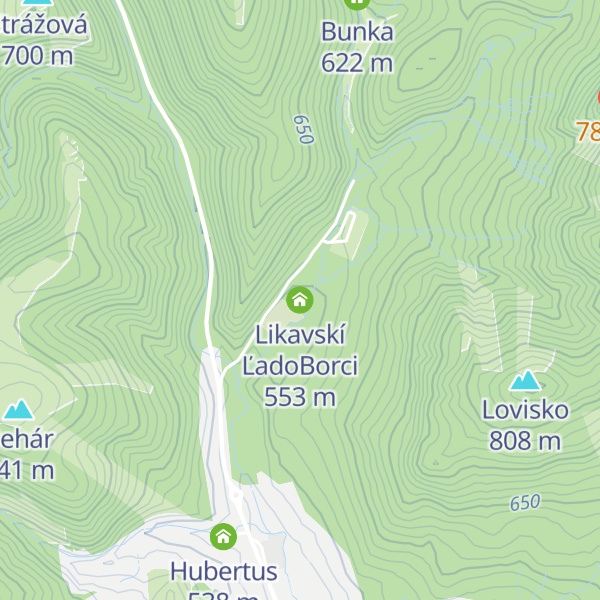 Map of Likavskí ĽadoBorci