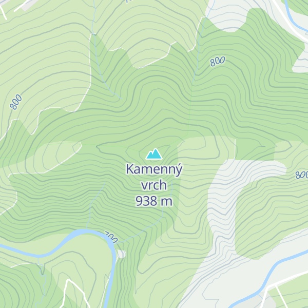 Map of Kamenný vrch