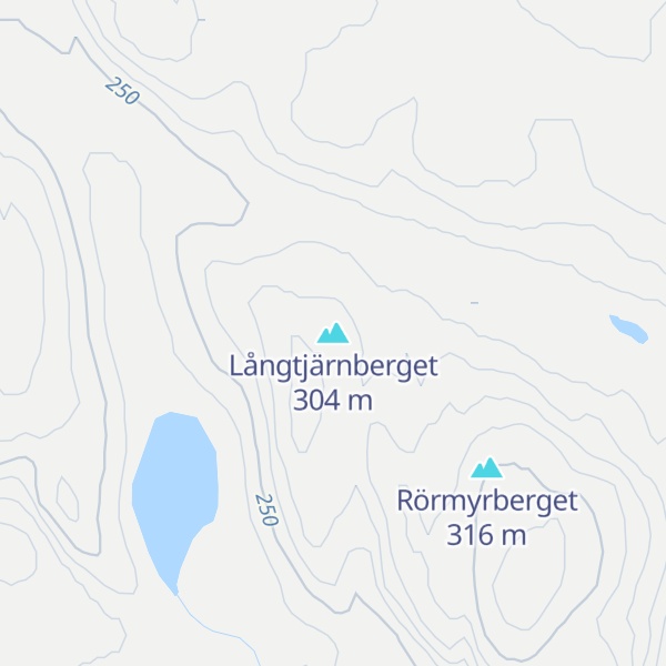 Map of Långtjärnberget