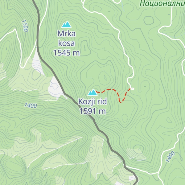 Map of Kozji rid