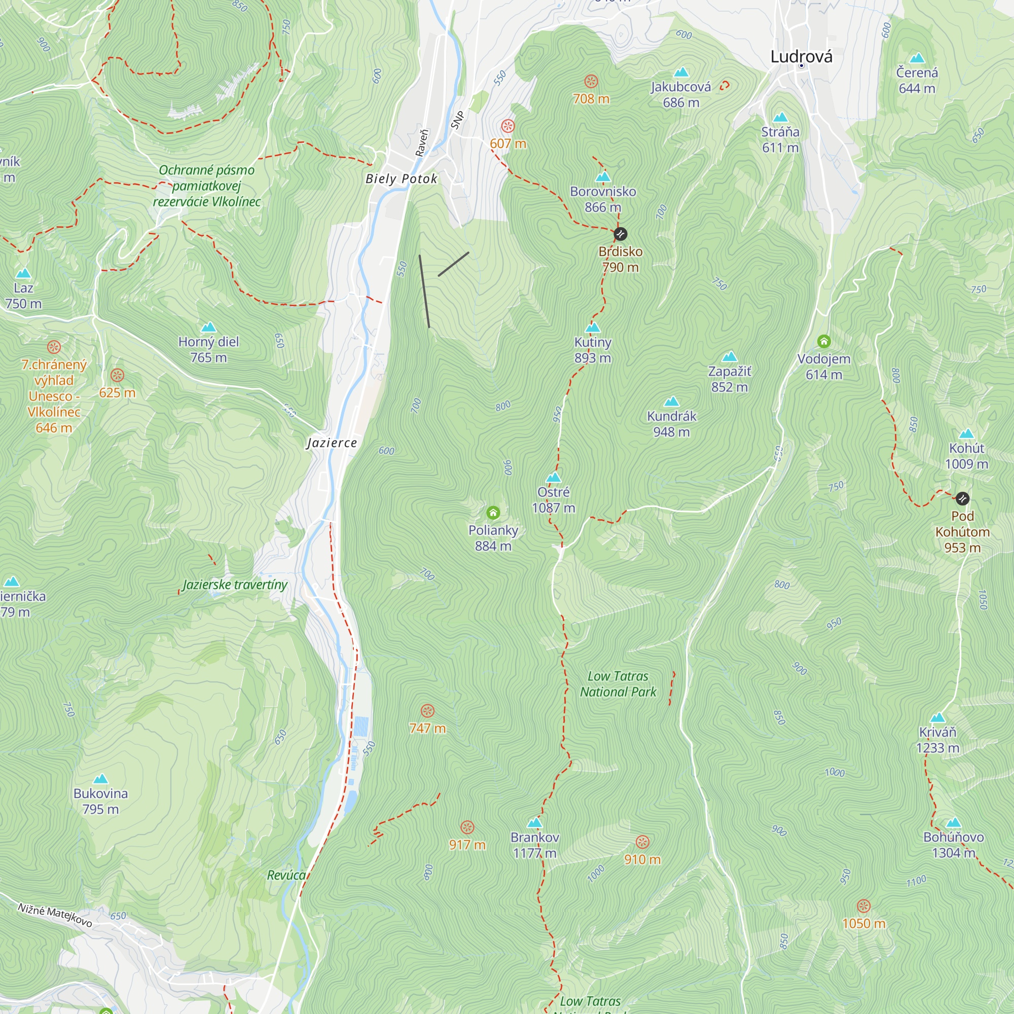 Poľovnícka chata map