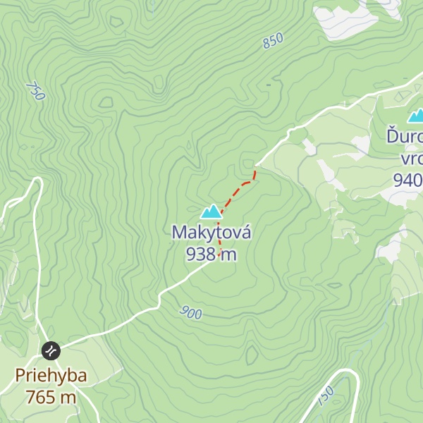 Map of Makytová