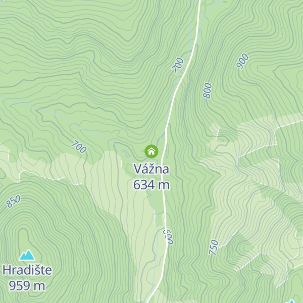 Map of Vážna