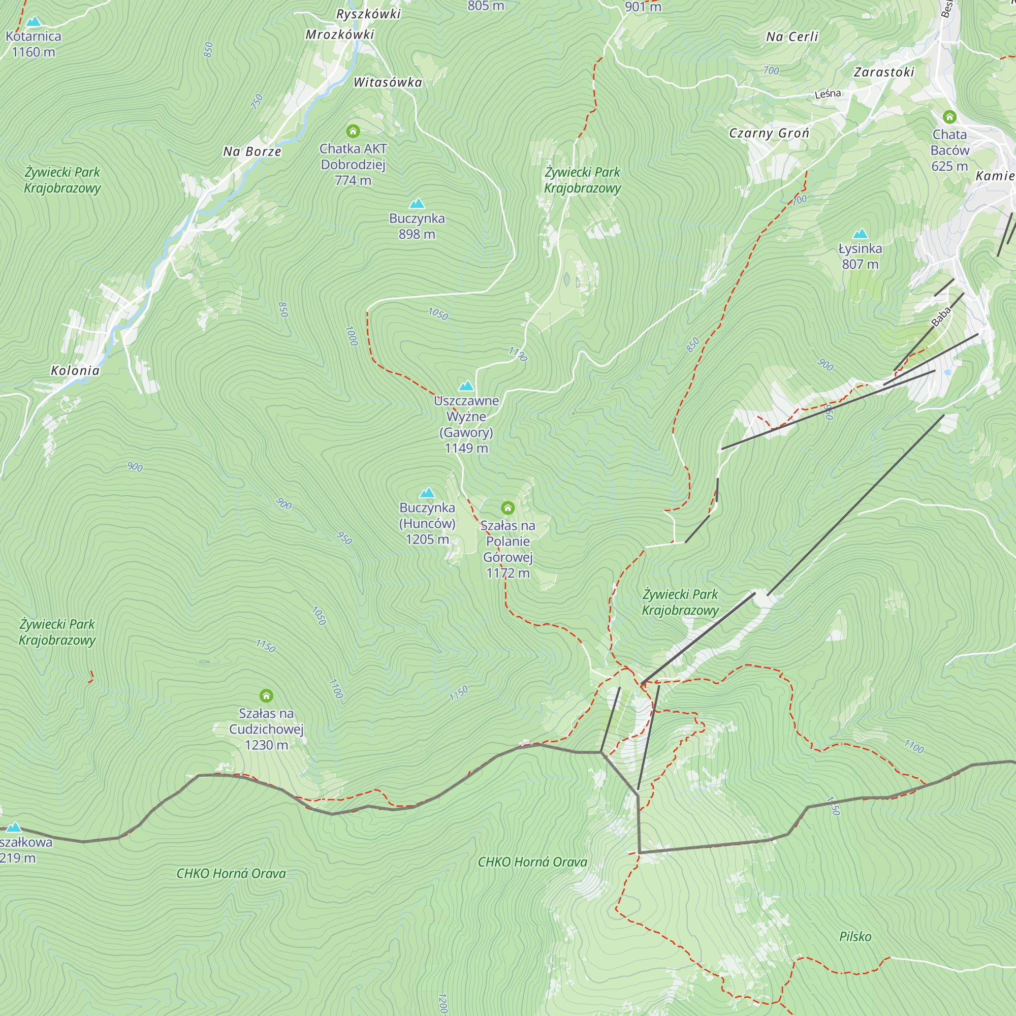Szałas na Polanie Górowej map