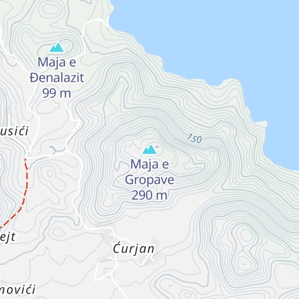 Map of Maja e Gropave