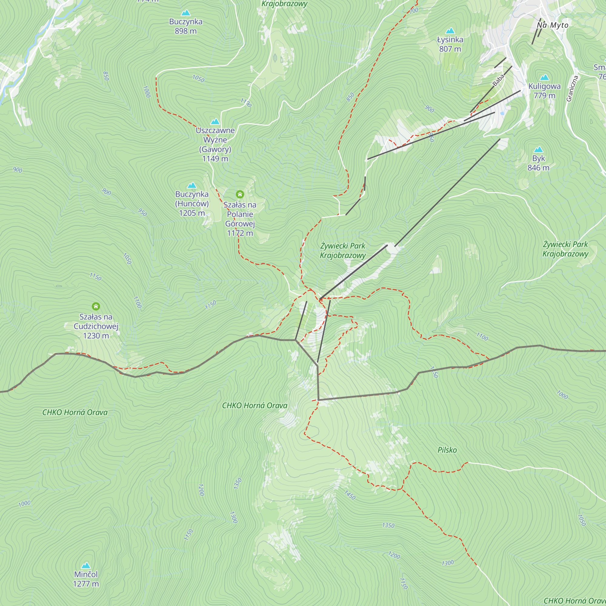 Mountain Rescue GB GOPR Hala Mizowa map