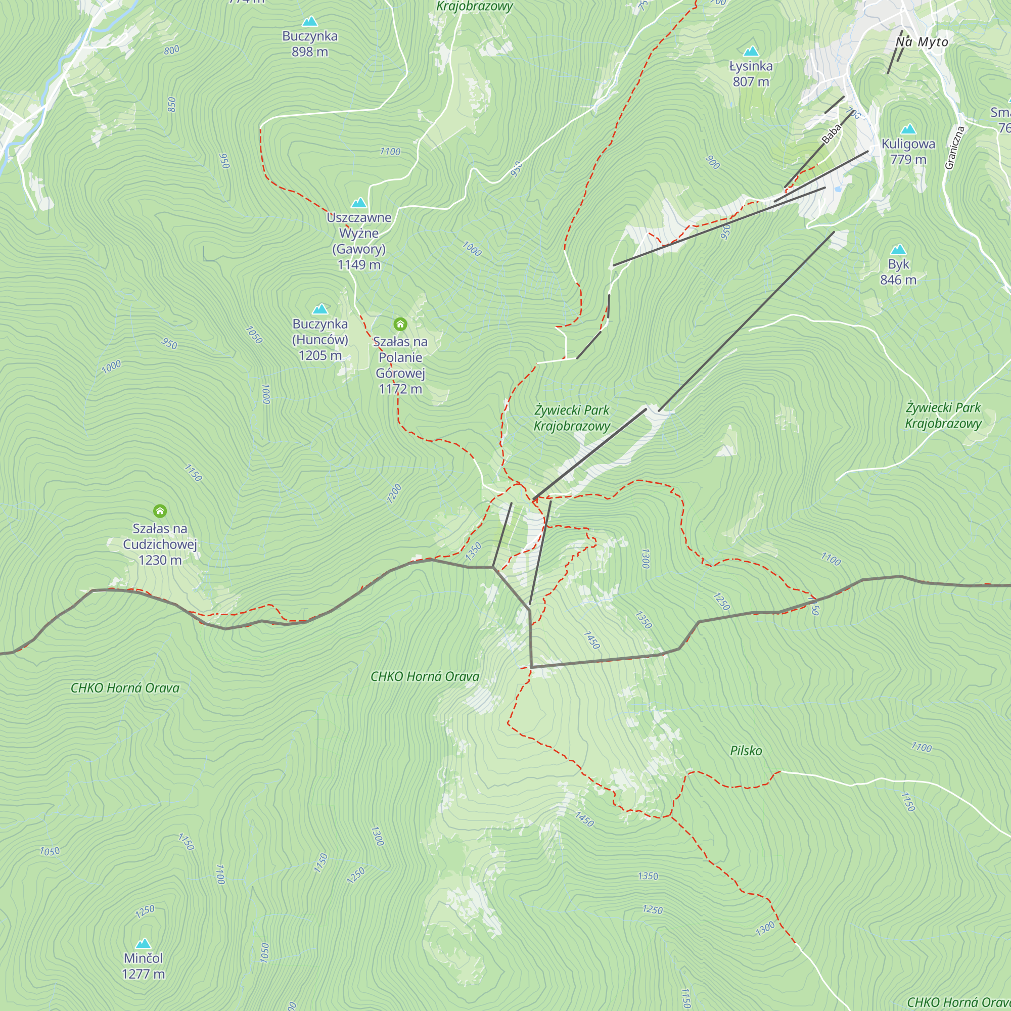 Mountain Rescue GB GOPR Hala Mizowa map