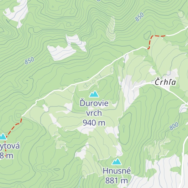 Map of Ďurovie vrch