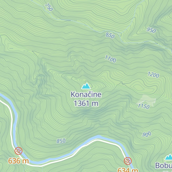 Map of Konačine