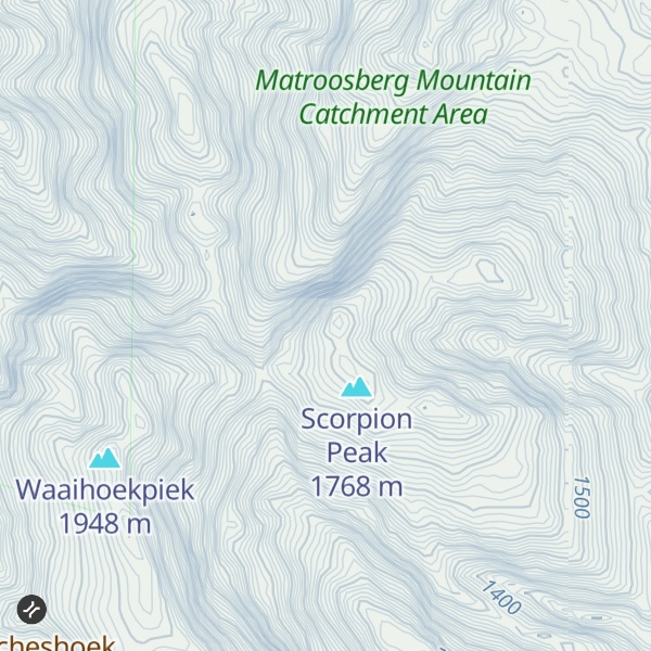 Map of Tarantula Peak