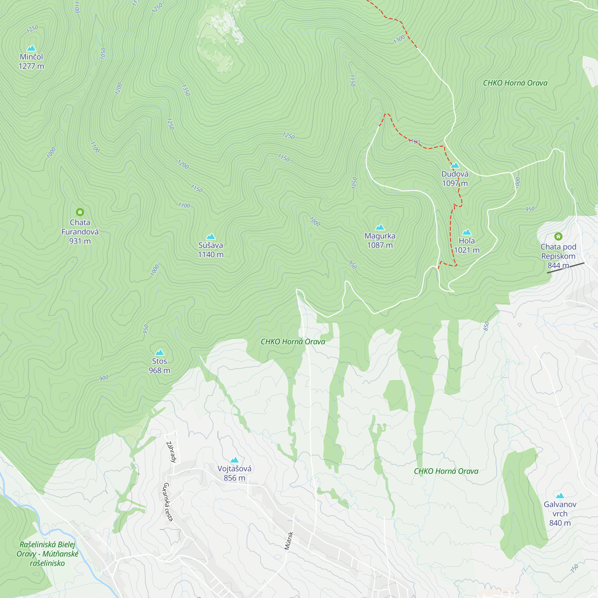 Hájovňa Vajdovky map