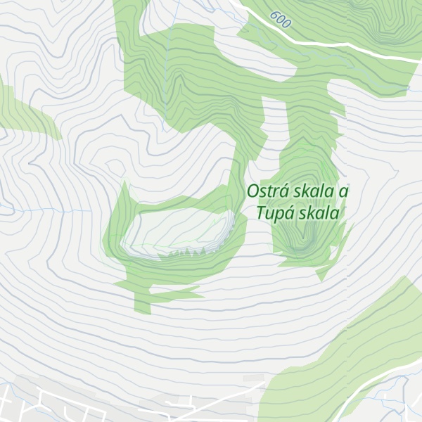 Map of Tupá skala