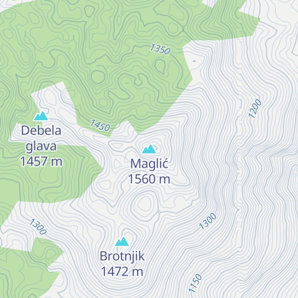 Map of Maglić