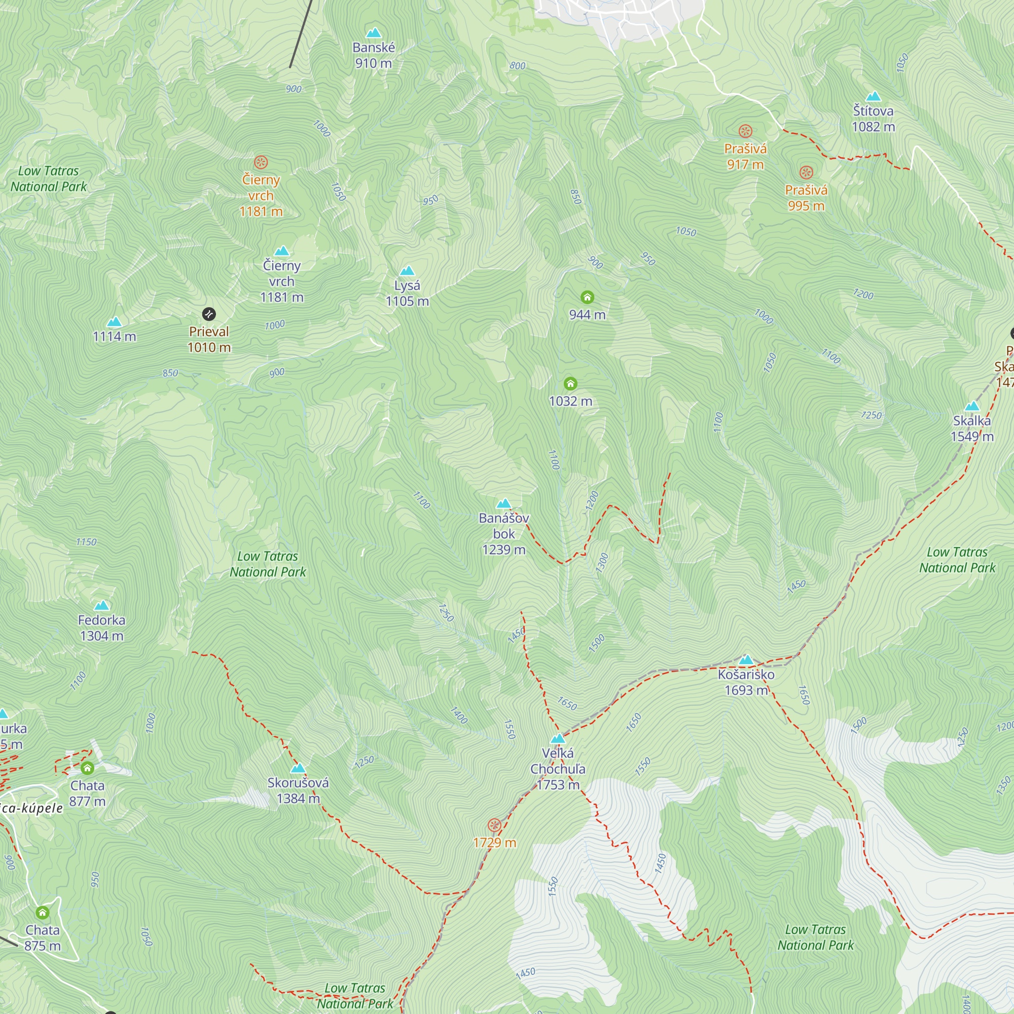 Banášov bok map