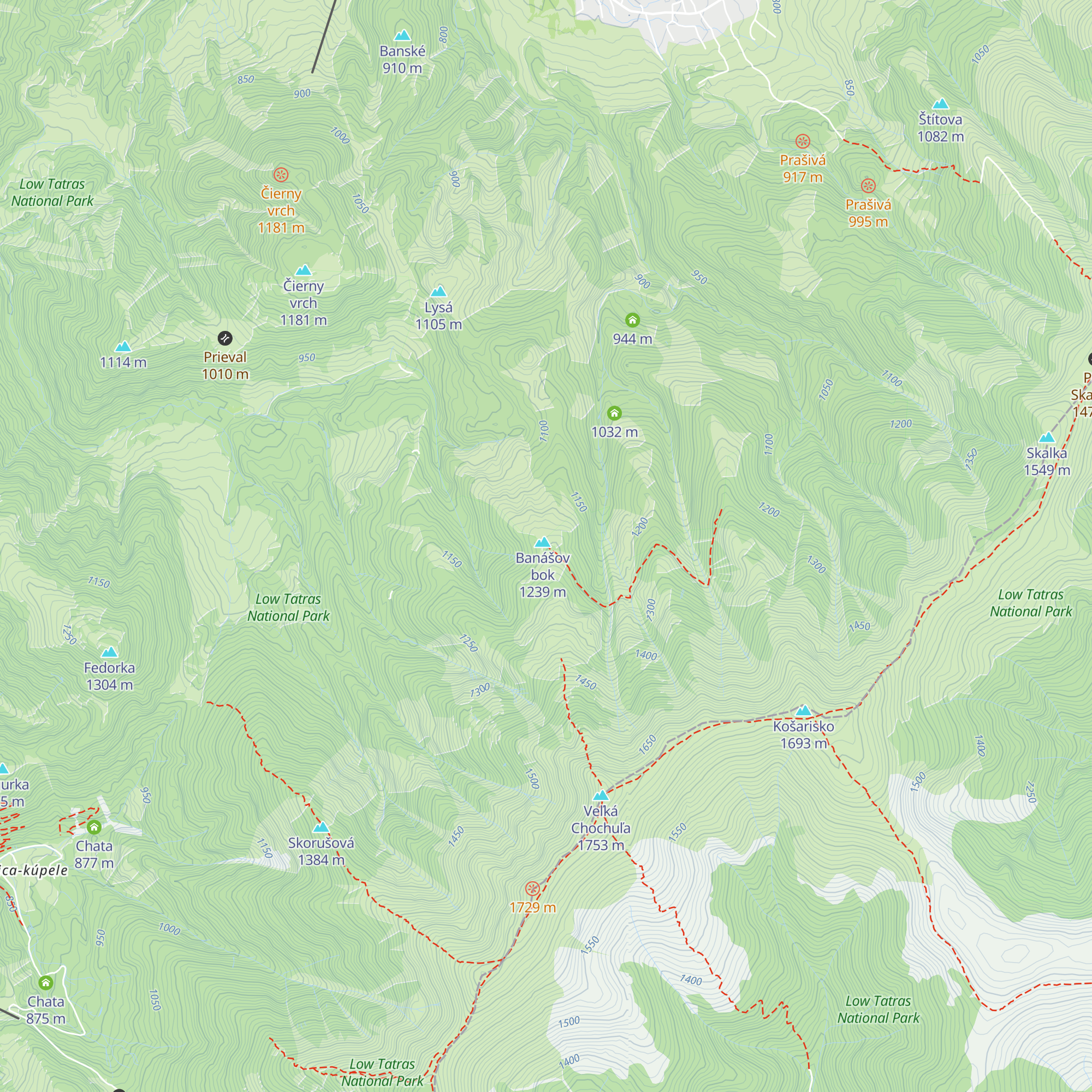 Banášov bok map