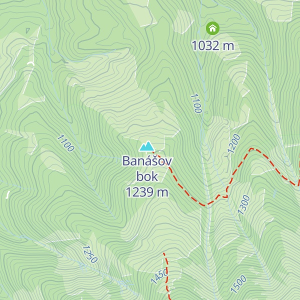 Map of Poľovnícka chata v Banášovom boku