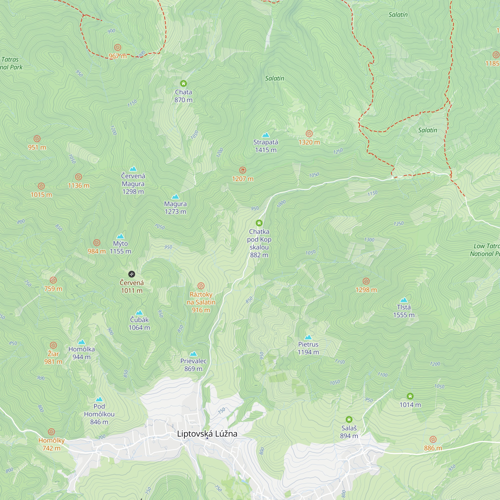 Chatka pod Grapou map