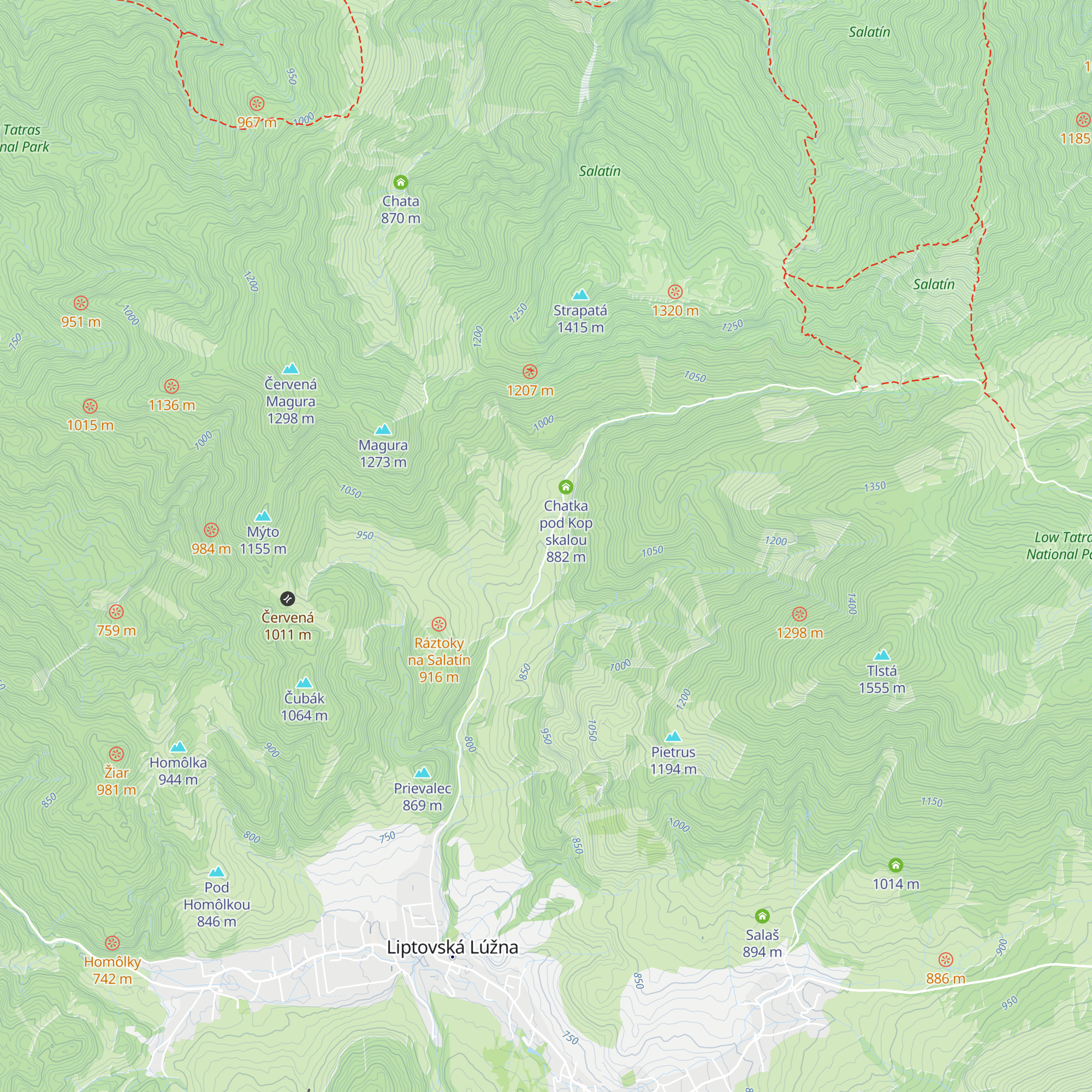 Chatka pod Grapou map