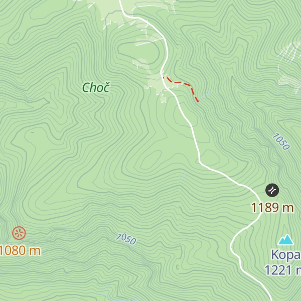 Map of Zadný Choč