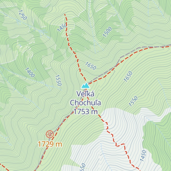 Map of Veľká Chochuľa