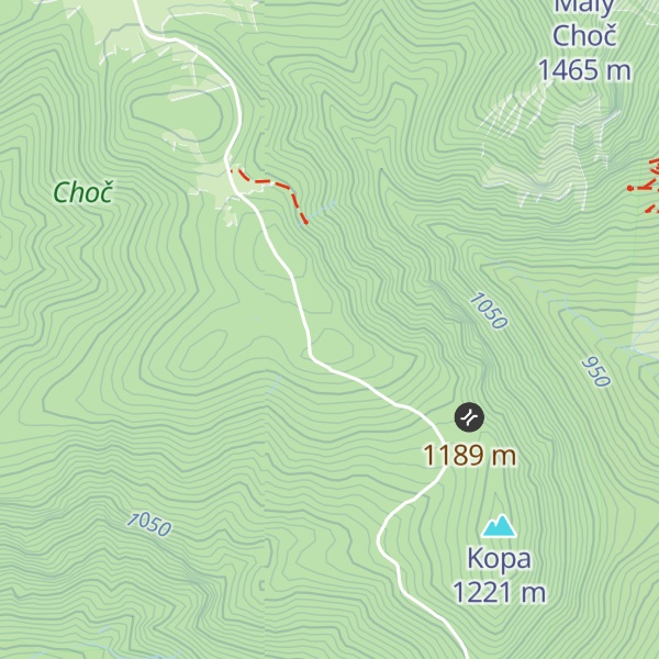 Map of Malý Zadný Choč