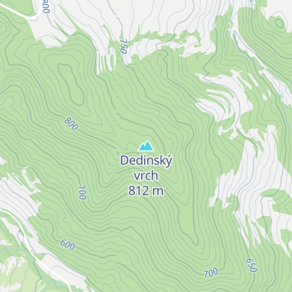 Map of Dedinský vrch