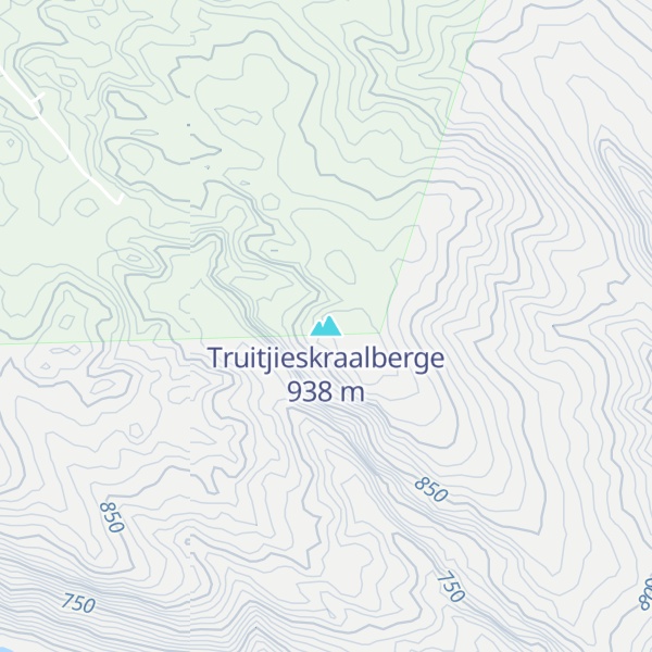 Map of Truitjieskraalberge