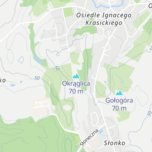 Map of Okrąglica