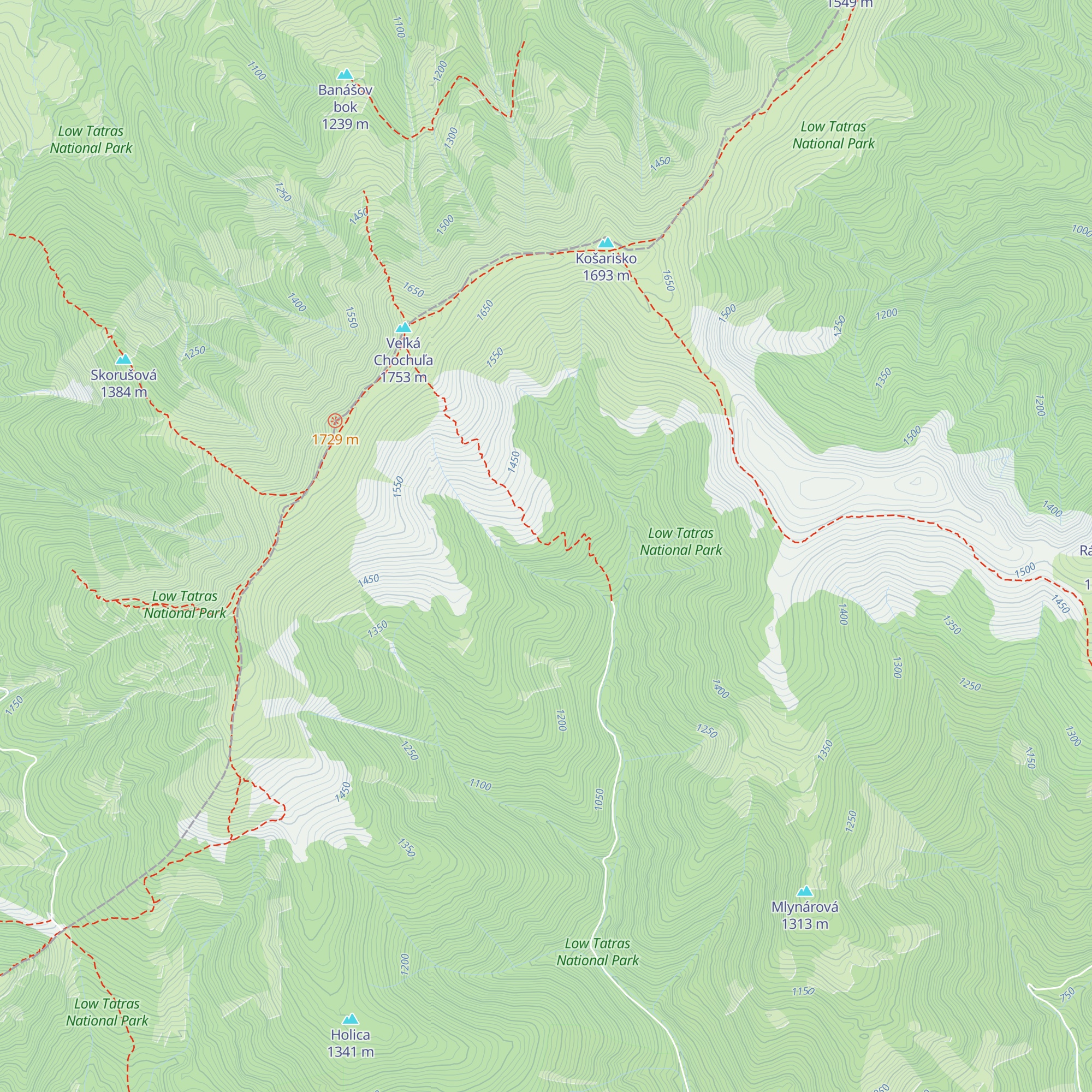 Poľovnícka chata Tajch map