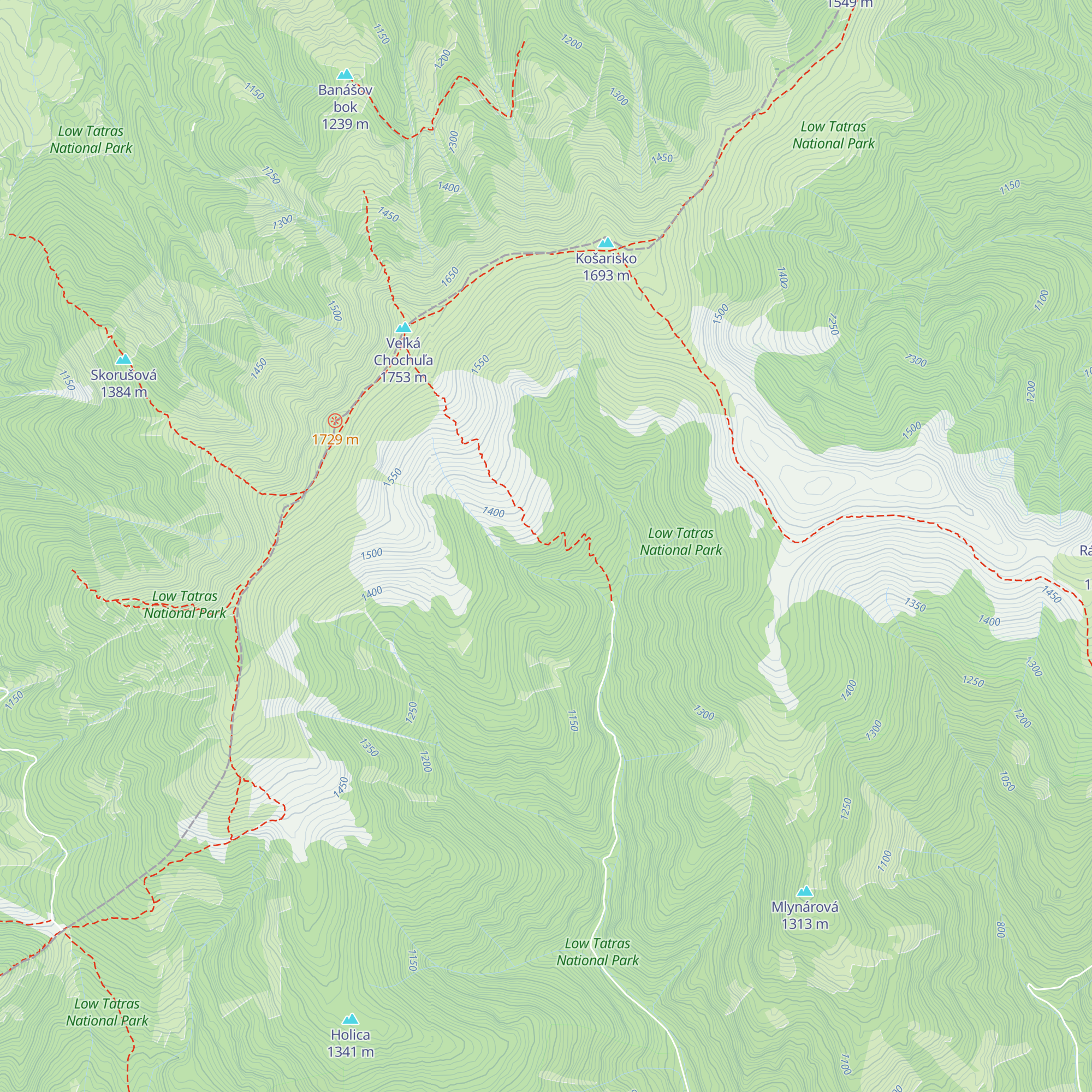 Poľovnícka chata Tajch map