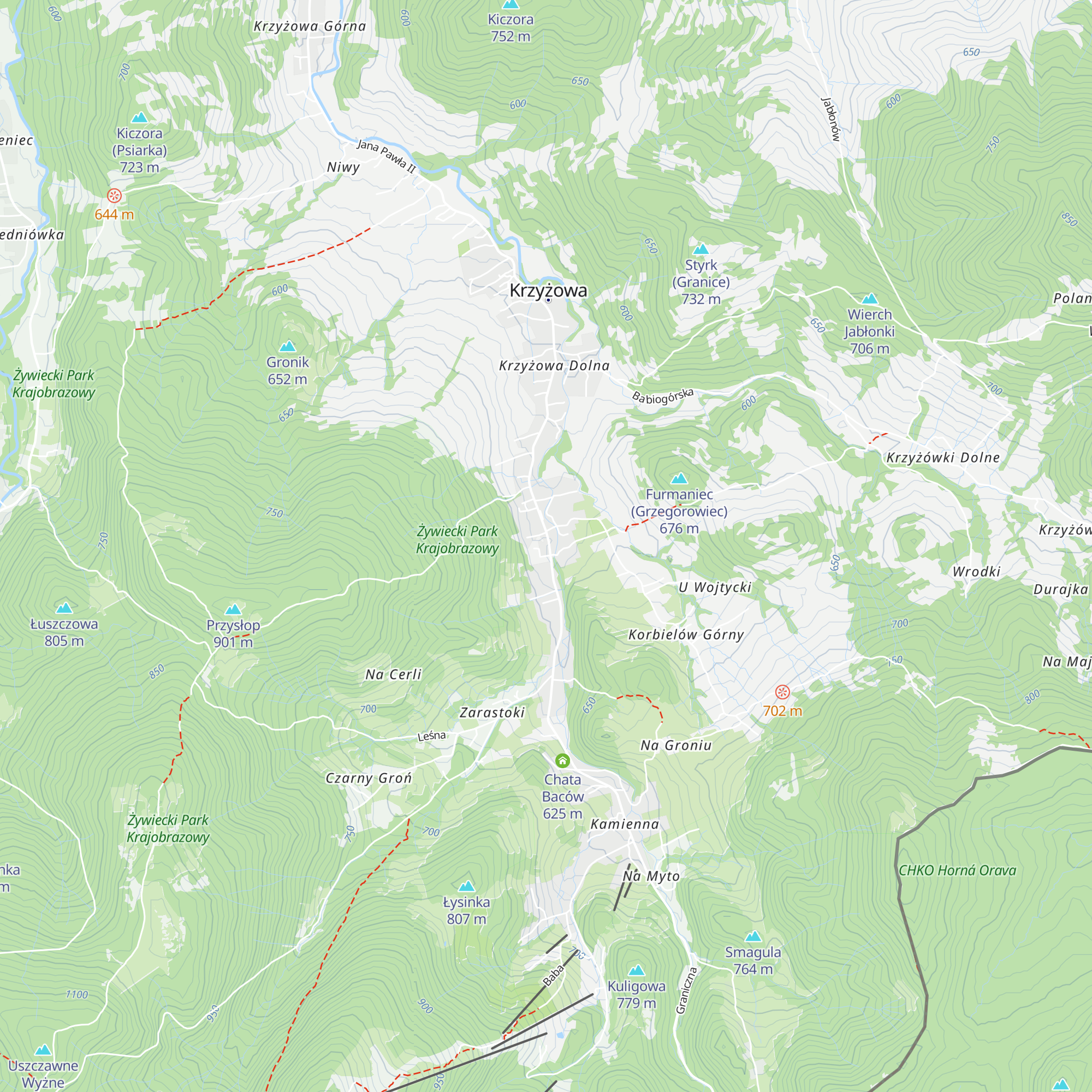 Schronisko SSM Korbielów map
