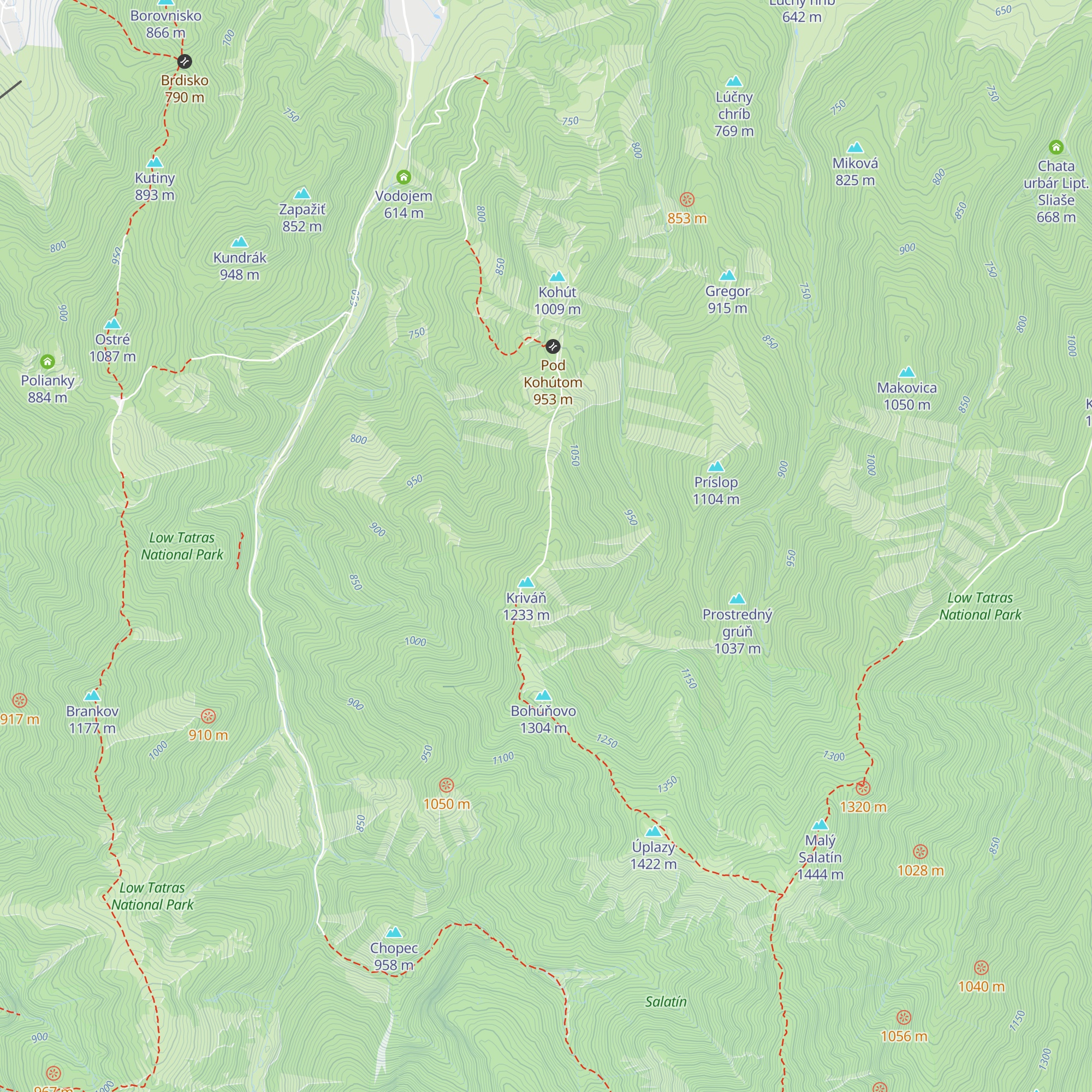 Salaš na Bohúňove map