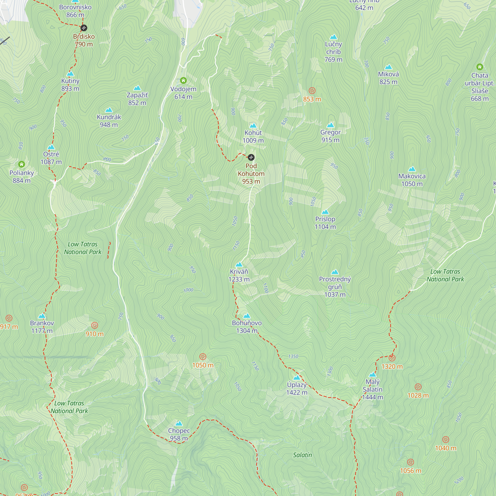 Salaš na Bohúňove map