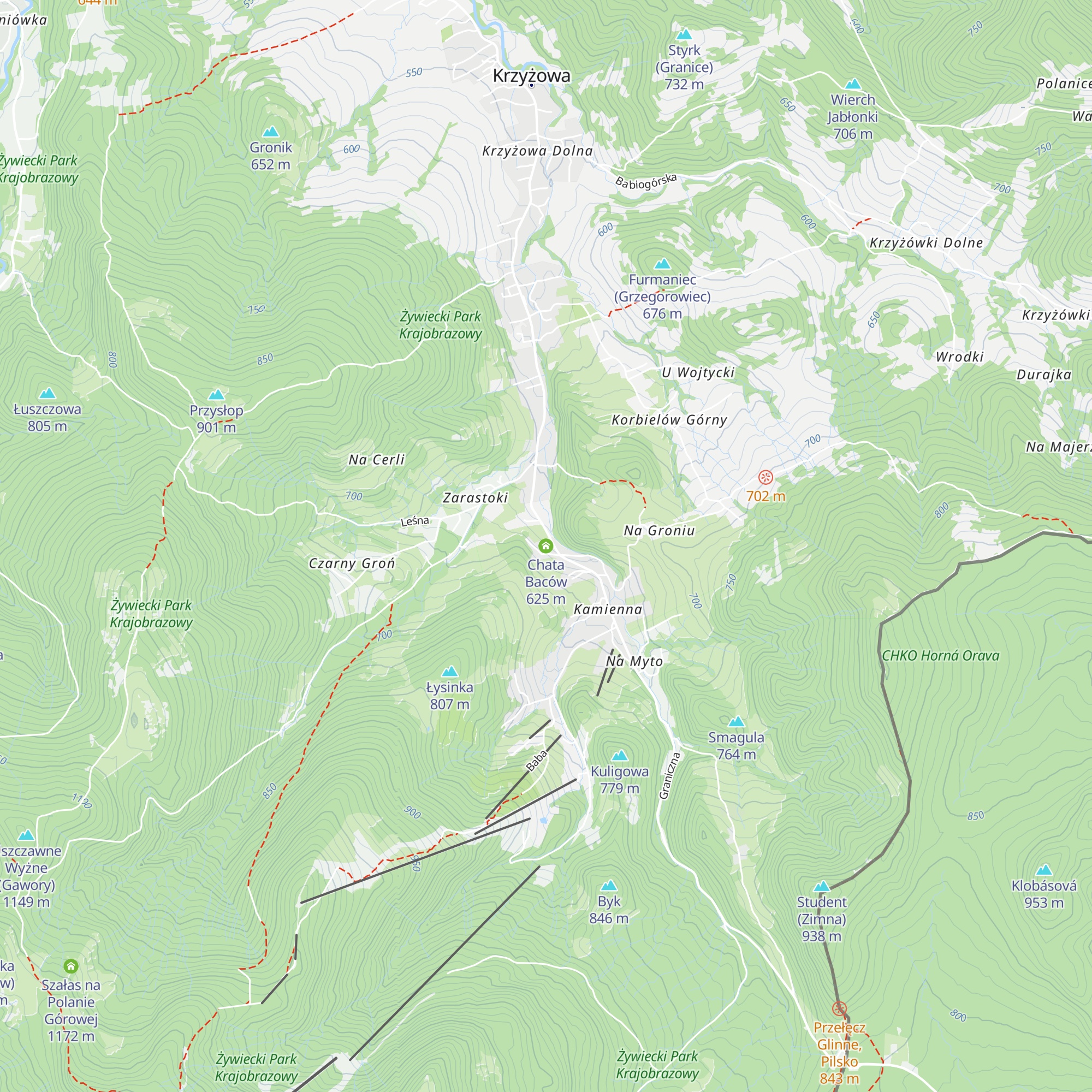 Chata Baców map