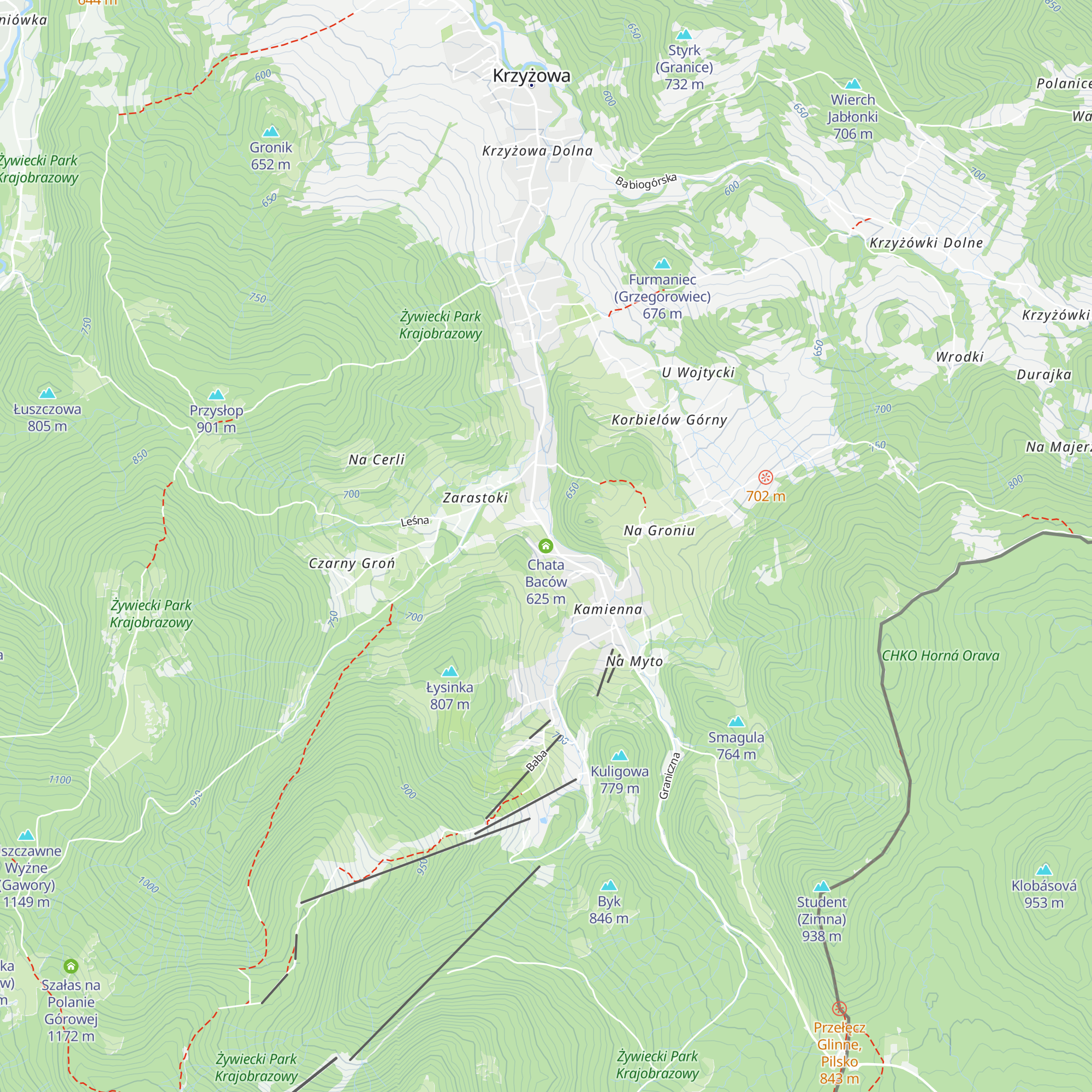 Chata Baców map