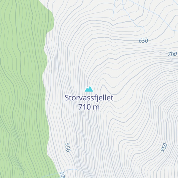 Map of Storvassfjellet