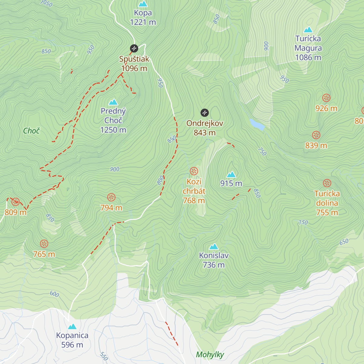 Chata Garajka map