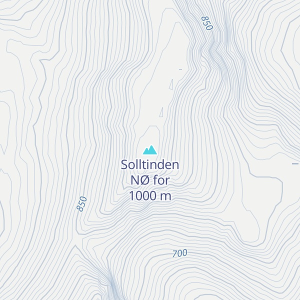 Map of Solltinden NØ for