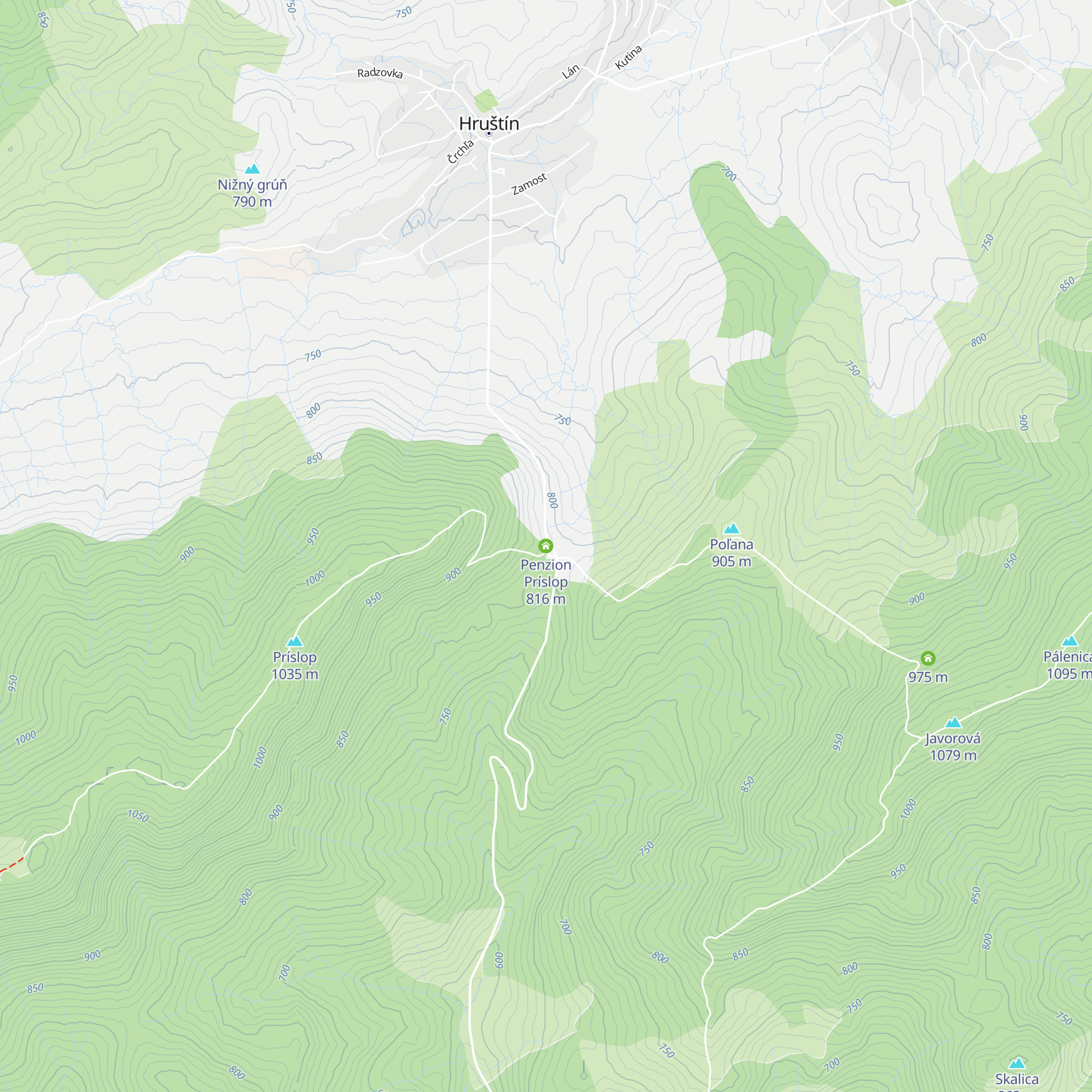 Penzion Príslop map