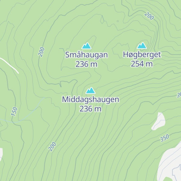 Map of Middagshaugen